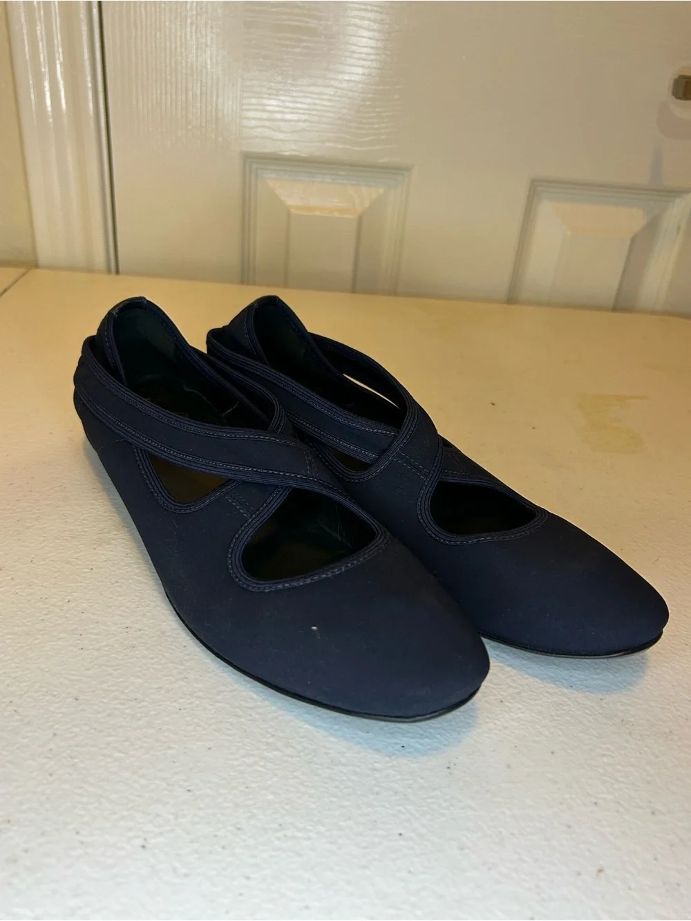 Donald J. Pliner Navy Blue Mary Jane Flats